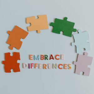 Letters on White Background